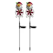 Solar Firework Light 2Pcs Solar Power Garden Stake Lights Santa Christmas Theme -Santa Claus