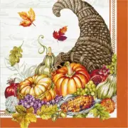 Plentiful Cornucopia Thanksgiving 16 Ct 2 Ply Luncheon Napkins