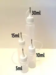 Filling GemTac Glue UK In various size Empty Bottle Needle Precision Tip
