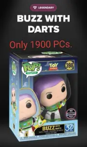 BUZZ LIGHTYEAR WITH DARTS Digital NFT Funko for you to redeem On Sale