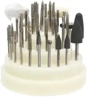 40 PCS Low Speed Micro Polishing Drill Bits Include Tungsten Carbide Burr, Silic