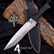 RE4 Replica Knife Handmade D2 Steel Full Tang Leon Kennedy's Knife with Sheath