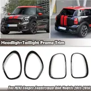 Car Front & Rear Light Lamp Stickers Frame Cover Kit For Mini Countryman R60 4x (for: Mini)
