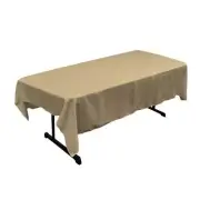 TCpop60x84-TaupeP13 Polyester Poplin Rectangular Tablecloth Taupe - 60 x 84 in.
