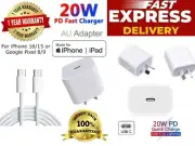 Fast Charger and Cable For iPhone 16 15 Pro Max/Google Pixel USB Type-C Adapter