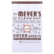 Mrs. Meyers Clean Day, Dryer Sheets, Lavender, 80 Sheets