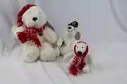 Licensed COCA COLA Coke Polar Bear Retired 1998 Plush Animal 12" Plus 2 More!!