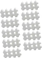 ROMISBABA 10Pcs Mini Fairy Garden Fence DIY Decorative Resin Fencing for Moss Plants Durable and Safe Emulation Fences for Garden Decor