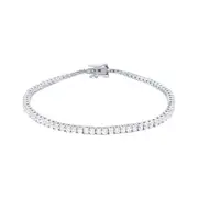 2mm Cubic Zirconia Tennis Bracelet in Sterling Silver