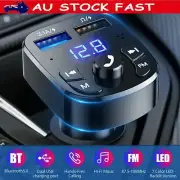 Bluetooth 5.0 Car Wireless FM Transmitter Adapter Hands-Free 2USB PD Charger NNJ