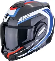 Scorpion EXO-Tech Evo Carbon Cosy, modular helmet , color: Black/White/Blue/Red , size: XXL