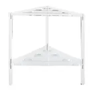 Portable Sturdy Bath Stand With Storage Shelf for Shaving and Relaxation
