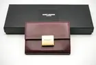 NEW 800 YVES SAINT LAURENT Small Leather Good SMLG Wallet Mini Flap French Bag