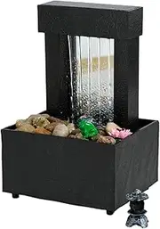 Outdoor Water Feature Tabletop FountainIndoor Desktop Waterfall Fountain Battery/USB Operated Mini Water Fountain Feature Waterfall Decor Fountain Supplies