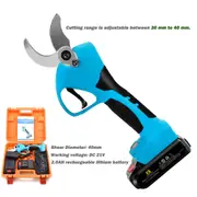 Above Land 40mm Cordless Rechargeable Electric Pruning Shears Secateur Branch Cutter Blue
