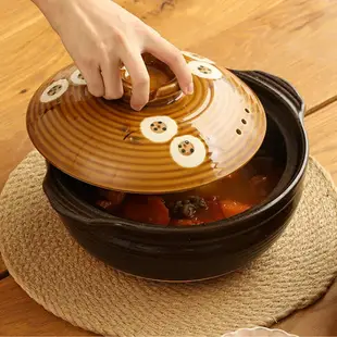 日式和風手繪釉下彩砂鍋土鍋燉鍋家用煲湯鍋耐高溫燃氣灶適用
