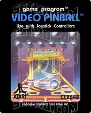 Atari 2600 Replacement Label - Video Pinball