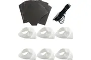 Pool Snooker Billiard Table Deluxe Empire Rail White Pocket Nets & Black Leather Set