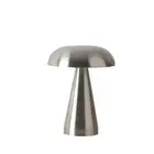Elosung Silver Modern Mushroom Table Lamp Minimalist Metal Design For Home And O