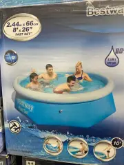 NEW☀️ Bestway Blue 8' x 26" Fast Set Swimming Pool FAST SHIPPING
