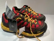 CAT Caterpillar Ergo Composite Toe Work Shoes Men’s Sz 7 1/2 M Red Black