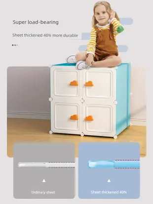 兒童衣櫃 簡易收納櫃 寶寶嬰兒衣服 小衣櫥 家用臥室 組裝箱 儲物櫃子 (5.5折)