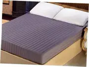 Luxury Super Soft 100% Cotton, Stripe, Fitted Sheet, Cal-King 72" x Purple