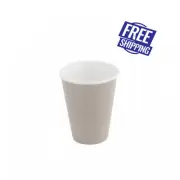 6x Latte Cup Stone Grey 200mL Bevande Tapered Coffee Cups Hot Chocolate