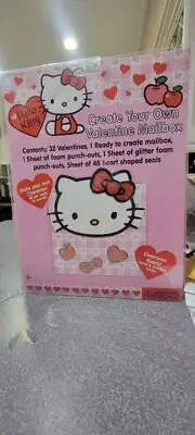 Sanrio Hello Kitty Create Your Own Valentine Mailbox w/ Cards & Mailbox~ NEW!