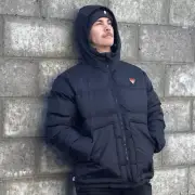 NEW Essendon Bombers Mens Hooded Puffa Jacket