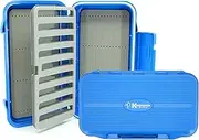 Kingfisher Fly Fishing Waterproof Dry Fly Box with Leaf