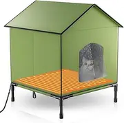 Outdoor Heated Shelter for Feral Cats House: Weatherproof Insulated Barn Bed with Heating Pad for Outside & Indoor Use, Winter Cat House Waterproof Mat Products for Stray Kitty, Small Pets & Kittens