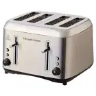 Russell Hobbs RHT514BRU Addison 4 Slice Toaster 1670W Brushed Stainless Steel