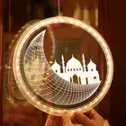 Night Light Non-glaring Decorative Castle Moon Star Lamp Led Light with Sucker