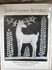 Neysa Russo Scandinavian Reindeer Tapestry Needle Felting Kit NEW