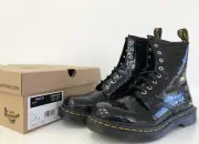 NIB Dr. Martens Women's US 11 Croc Embossed Patent Lamper 1460 Lace Up Boots New
