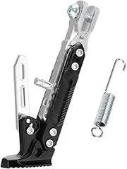 Stand Pad Motorbike Bicycle Adjustable Metal Foot Side Stand Motorcycle Kickstand Kick Bracket Supportor Motorcycle Accessories Motorcycle Wheel Stand(Titanium)