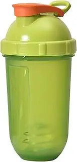 17oz Protein Shaker Bottle Blender, Best Shaker Cup for Protein Mixes - Hidden Carrying Handle, Classic Loop Top & Wire Whisk Ball - Workout Sport Water Bottle for Indoor and Outdoor (Green)