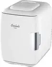 Mini Fridge for Car, Travel Office Desk & Dorm Room 4L Can Electric Plug WHITE