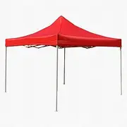 Pop Up Gazebo Heavy Duty Gazebo Event Tent For Garden 2M/3M Width Waterproof Sun-proof UV-proof Party Tent Adjustable Height Foldable For Easy Storage Suitable For Outdoor Commercial Use(Red,3
