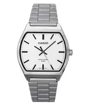Casio Analog Stainless Steel White Dial Quartz MTP-B140D-7A 50M Mens Watch