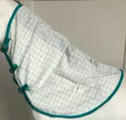POLYCOTTON RIPSTOP LIGHT GREEN AND WHITE NECK RUG FULL/LARGE SIZE