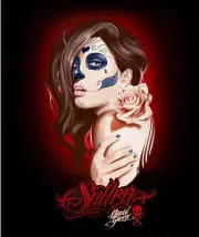 Sullen Men's Muerta Rose Plush Blanket Black Queen Size