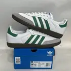 Adidas Samba OG Leather Shoes “White Green” IG1024 Men’s 9.5 New