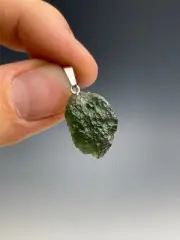 3.07gr MOLDAVITE natural SILVER.925 pendant #JM115