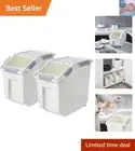 10 Liter / 20 lbs Rice Storage Container with Measuring Cup, BPA free, For Ri...
