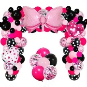 Mini Balloon Garland Arch Kit Light Pink Rose Red Black Bot Latex Balloons Co...
