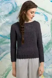 Sweater - Lang Yarns Lino - Model package knitting package with instructions