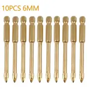 6mm Drill Bits Spear Head Hex Shank Kits For Titanium-Ceramic Tile Marble Glass