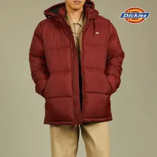 【Dickies】男款深磚色輕量舒適保暖連帽外套｜DK012254G04